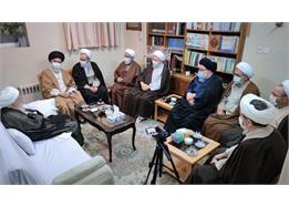 دیدار اعضای شورای عالی حوزه‌های علمیه با حضرت آیت الله العظمی صافی گلپایگانی