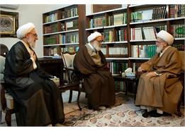 دیدار دبیر شورای عالی حوزه‌های علمیه با آیت الله العظمی نوری همدانی